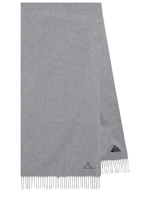 Loro Piana flannel fringed scarf - Grey - zdjęcie produktu nr 1