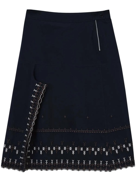 LEMAIRE Embroidered Skirt - Black - zdjęcie produktu nr 1