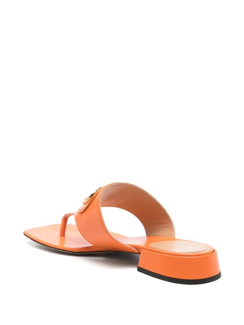 Valentino Garavani VLogo leather sandals - Orange - zdjęcie produktu nr 2
