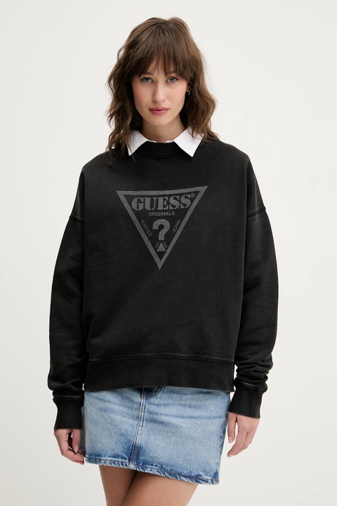 Guess Originals bluza bawełniana damska kolor czarny z nadrukiem W5GQ03 K68I4 - zdjęcie produktu nr 1
