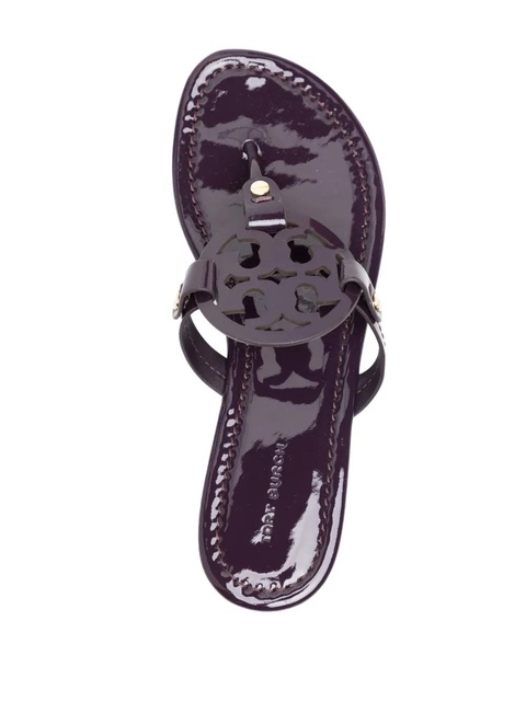 Tory Burch Miller logo-plaque leather sandals - Purple - zdjęcie produktu nr 2