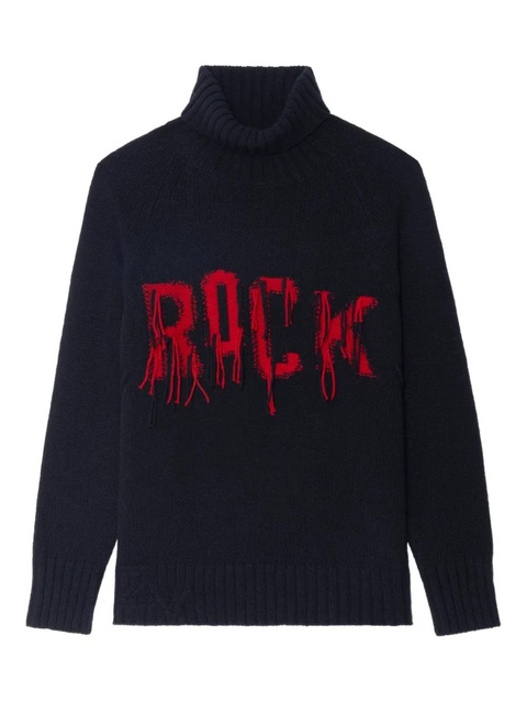 Zadig&Voltaire roll-neck frayed-detail sweater - Black - zdjęcie produktu nr 1