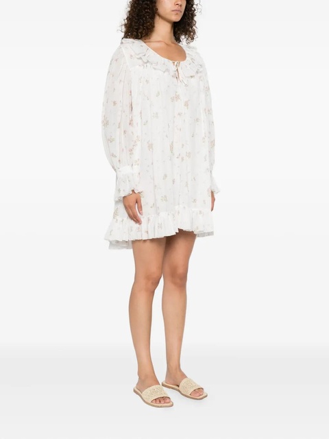 Chloé floral-print mini dress - White - zdjęcie produktu nr 2