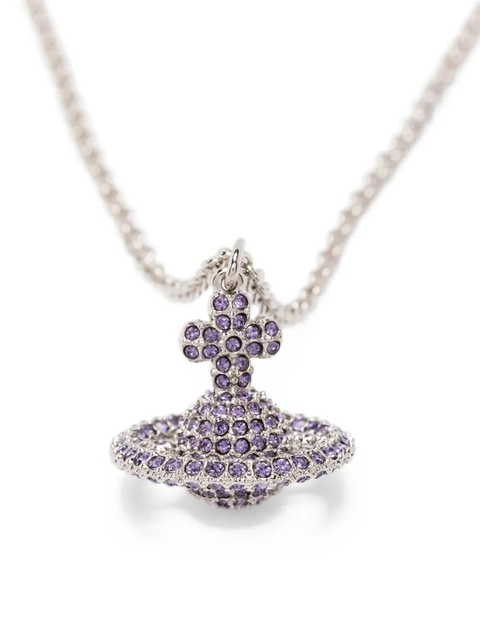 Vivienne Westwood crystal-embellished orb necklace - Silver - zdjęcie produktu nr 1