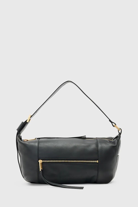 AllSaints torebka skórzana VEGA kolor czarny W195XD - zdjęcie produktu nr 1