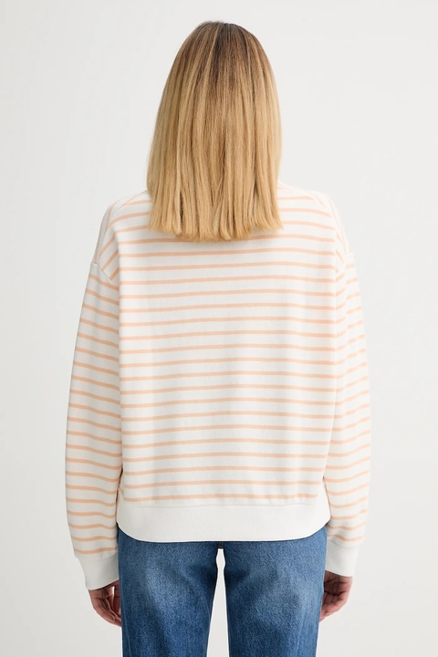 Marc O'Polo bluza bawełniana damska kolor pomarańczowy wzorzysta 5000007892 - zdjęcie produktu nr 2