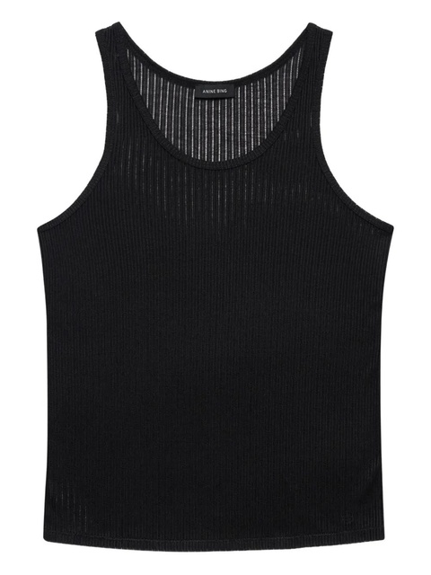 ANINE BING Eugene ribbed tank top - Black - zdjęcie produktu nr 1