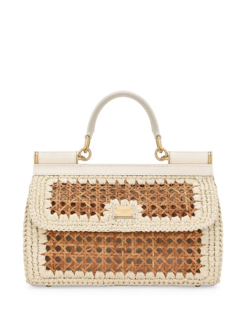 Dolce & Gabbana Sicily cotton-blend bag - Neutrals - zdjęcie produktu nr 1