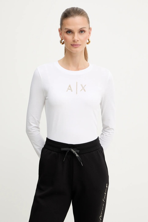 Armani Exchange longsleeve kolor biały XW001365 AF16294 - zdjęcie produktu nr 1