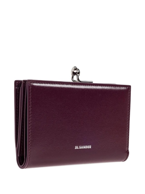 Jil Sander clasp-fastening leather wallet - Purple - zdjęcie produktu nr 1