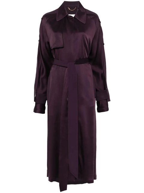 Victoria Beckham satin trench coat - Purple - zdjęcie produktu nr 1