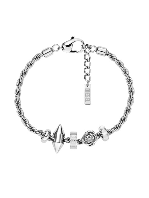 Diesel rope-chain charm bracelet - Grey - zdjęcie produktu nr 1