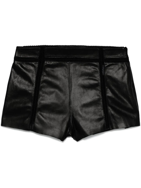 Blumarine leather hot shorts - Black - zdjęcie produktu nr 1