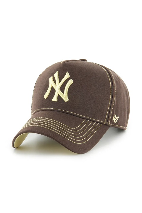 47 brand czapka z daszkiem bawełniana MLB New York Yankees kolor brązowy B-CONDT17GWS-BW - zdjęcie produktu nr 1