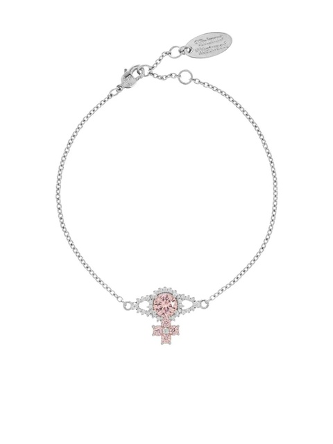 Vivienne Westwood crystal-embellished chain bracelet - Silver - zdjęcie produktu nr 1