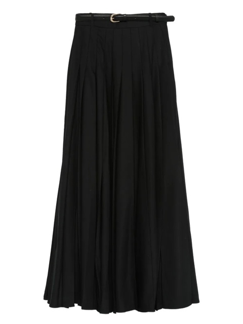 Self-Portrait pleated belted skirt - Black - zdjęcie produktu nr 1