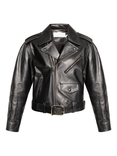 Chloé leather biker jacket - Black - zdjęcie produktu nr 1