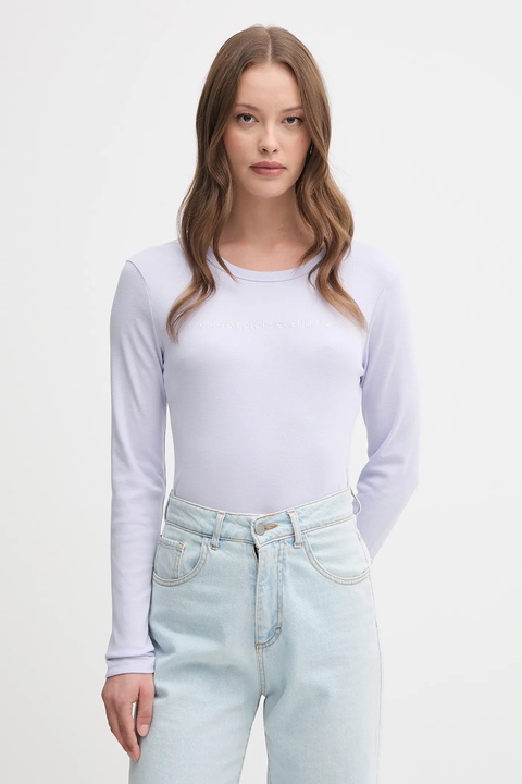 United Colors of Benetton longsleeve bawełniany kolor różowy 3GA2E16G0 - zdjęcie produktu nr 1