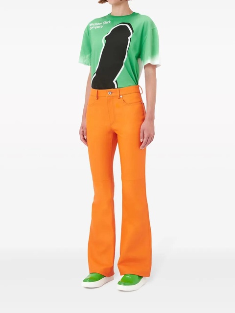 JW Anderson leather bootcut-leg trousers - Orange - zdjęcie produktu nr 2