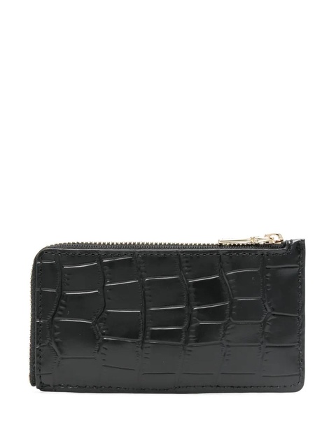 Maje crocodile-embossed leather card holder - Black - zdjęcie produktu nr 1