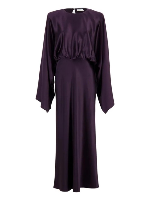 Altuzarra Evinka long-sleeve gathered silk dress - Purple - zdjęcie produktu nr 1