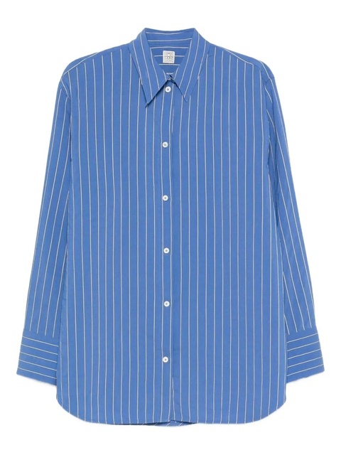 TOTEME stripe-pattern shirt - Blue - zdjęcie produktu nr 1