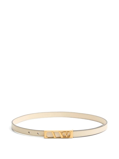 Valentino Garavani V-logo leather belt - Neutrals - zdjęcie produktu nr 1