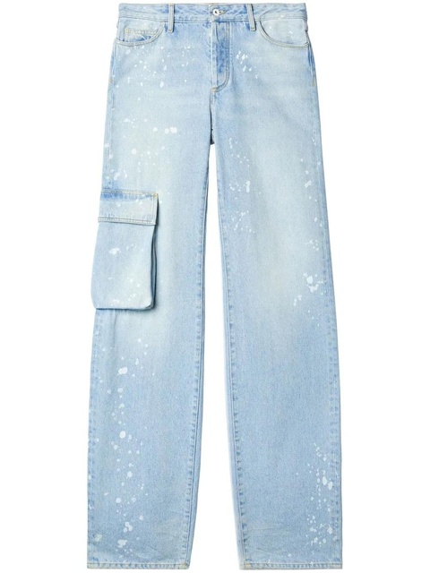Off-White Toybox Painted wide-leg jeans - Blue - zdjęcie produktu nr 1