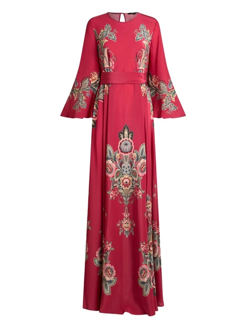 ETRO paisley-print belted maxi dress - Red - zdjęcie produktu nr 2