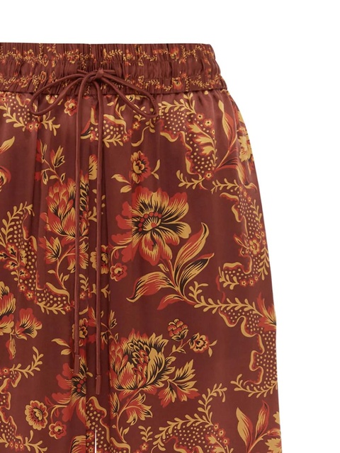 ALEMAIS floral-print drawstring trousers - Red - zdjęcie produktu nr 2