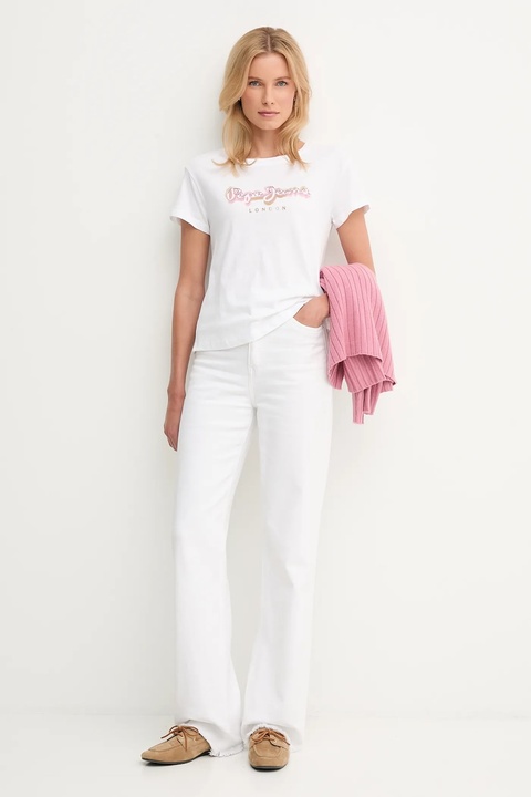 Pepe Jeans sweter z dodatkiem wełny damski kolor różowy PL7000056 - zdjęcie produktu nr 2