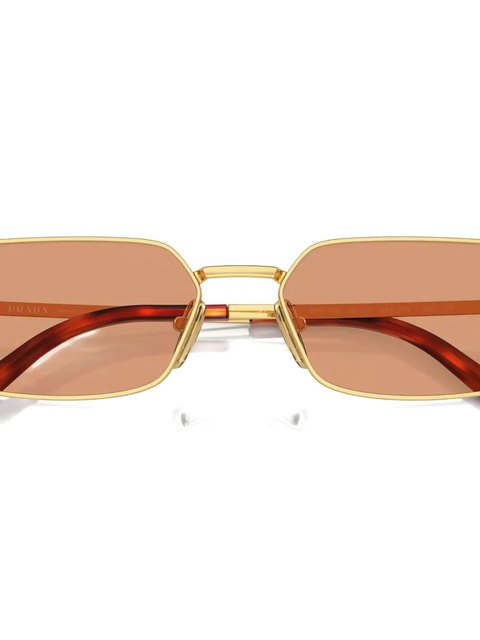 Prada Eyewear rectangle-frame sunglasses - Gold - zdjęcie produktu nr 2