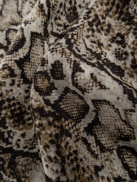 ISABEL MARANT snakeskin-print fringed scarf - Black - zdjęcie produktu nr 2