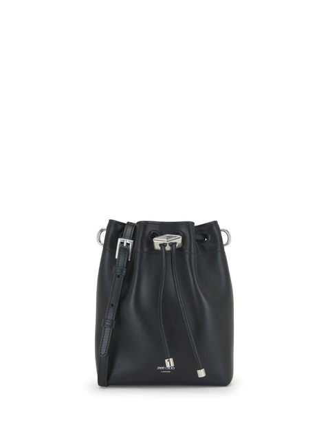 Jimmy Choo mini Cinch leather bucket bag - Black - zdjęcie produktu nr 1
