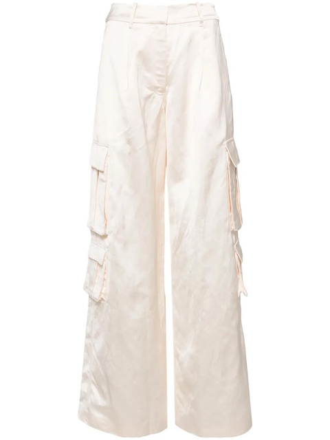 Self-Portrait high-waisted straight-leg cargo trousers - Neutrals - zdjęcie produktu nr 1