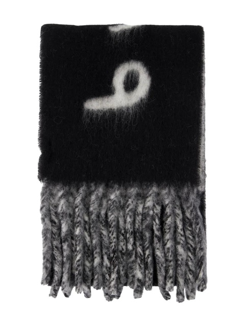 Burberry logo-intarsia scarf - Black - zdjęcie produktu nr 1
