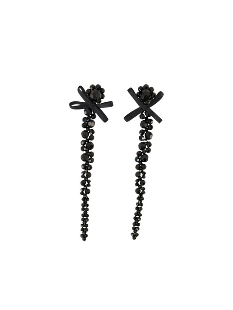 Simone Rocha crystal-embellished drop earrings - Black - zdjęcie produktu nr 1