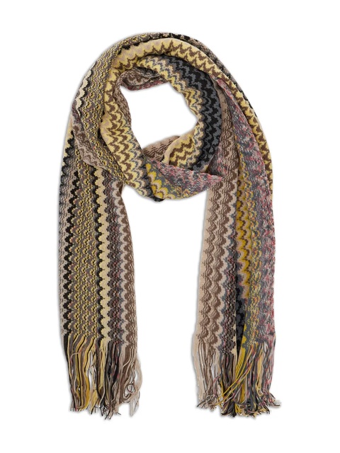 Missoni zigzag-pattern fringed scarf - Black - zdjęcie produktu nr 2