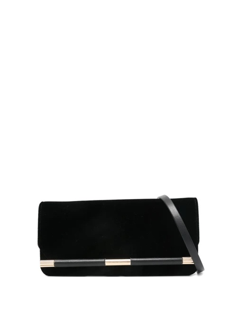 Victoria Beckham 202 velvet bar-detail clutch bag - Black - zdjęcie produktu nr 1