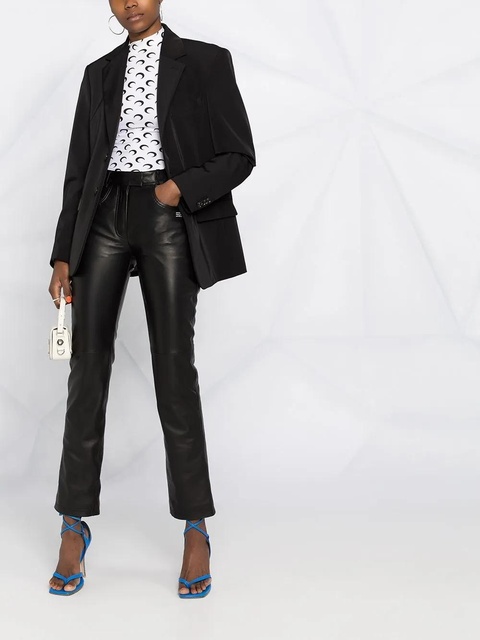 Off-White polished-finish trousers - Black - zdjęcie produktu nr 1