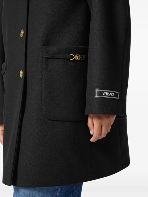 Versace collarless caban coat - Black - zdjęcie produktu nr 2