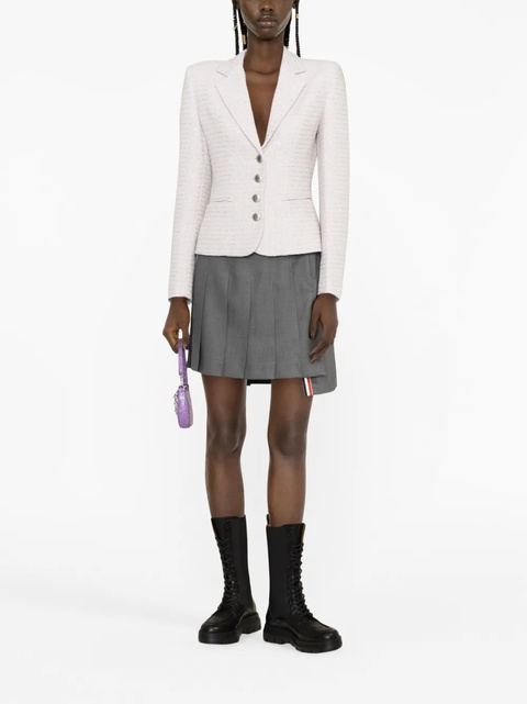 Alessandra Rich embellished single-breasted tweed blazer - Pink - zdjęcie produktu nr 2