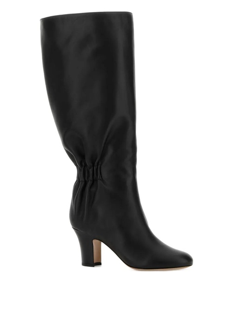 Ferragamo 70mm ruched leather boots - Black - zdjęcie produktu nr 2