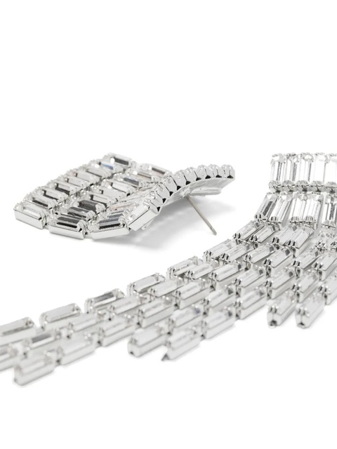 Magda Butrym asymmetrical crystal fringe earrings - Silver - zdjęcie produktu nr 2