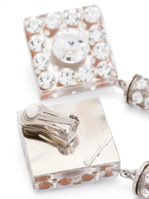 Alessandra Rich crystal pendant earrings - Silver - zdjęcie produktu nr 2