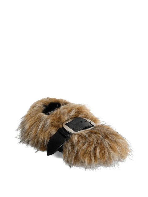 Dolce & Gabbana fur buckled loafers - Brown - zdjęcie produktu nr 1