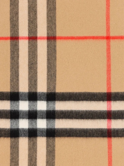 Burberry check cashmere scarf - Neutrals - zdjęcie produktu nr 2