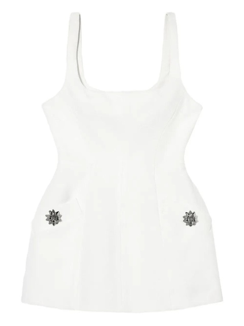 Blumarine embellished-pocket mini dress - White - zdjęcie produktu nr 1