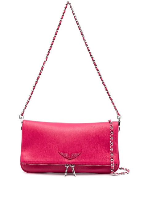 Zadig&Voltaire logo-plaque leather shoulder bag - Pink - zdjęcie produktu nr 1