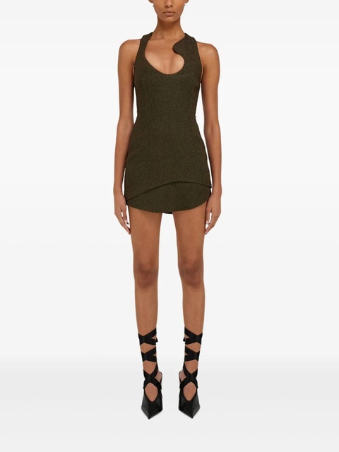 Ferragamo bouclé mini dress - Green - zdjęcie produktu nr 2